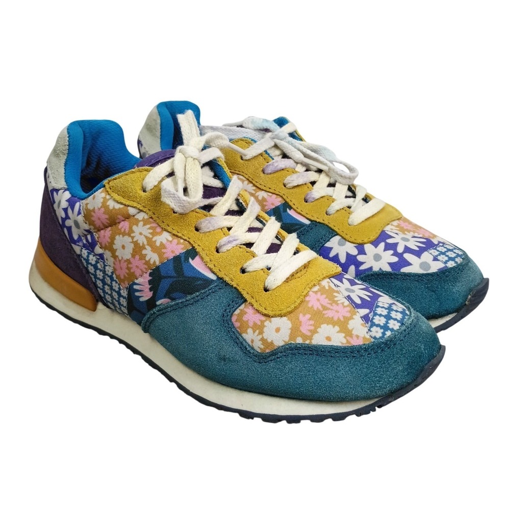 Inkkas Hendrix Joggers Mens 7 Womens 9 Floral Patchwork Sneakers Retro Boho Y2K